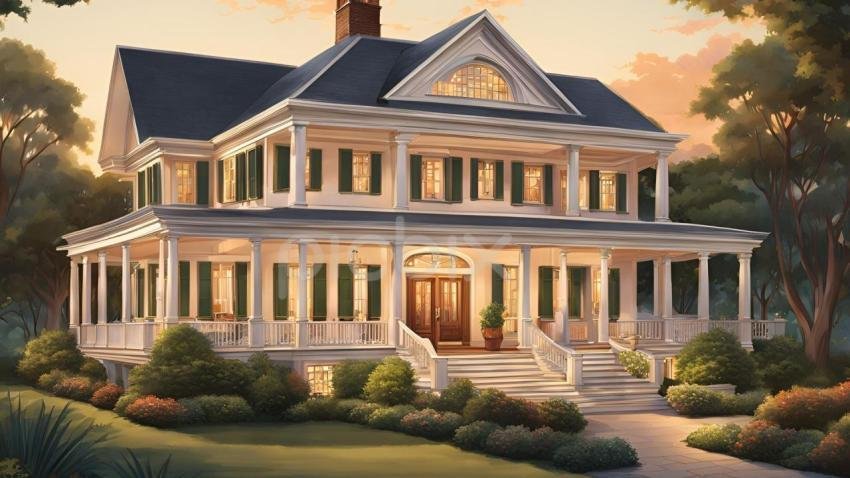 Traditional colonial house design