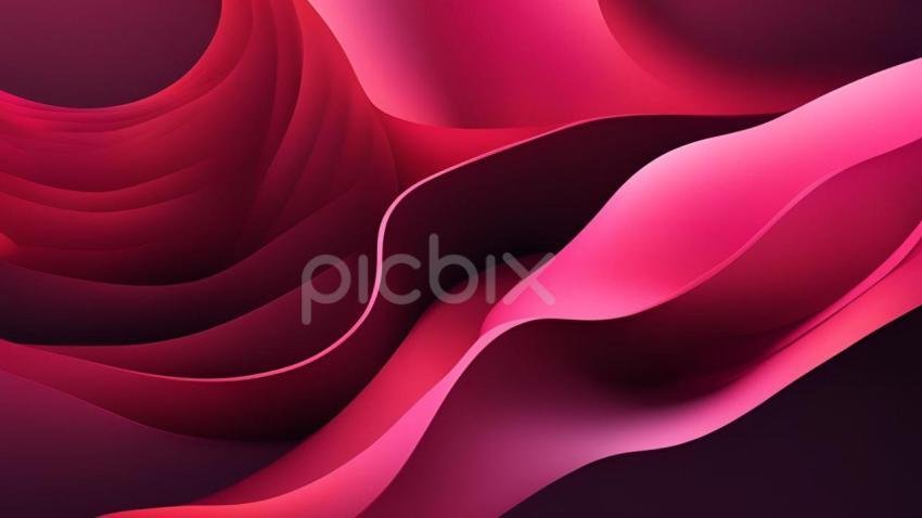 Abstract 3d Gradient Background Red Light Pink Design on Dark