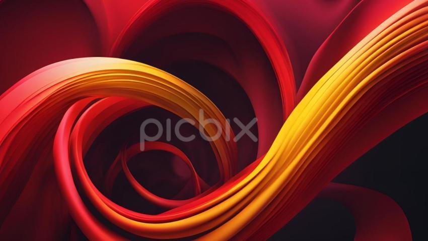 Elegant Red and Yellow 3d Gradient Background Wallpaper for Desktop