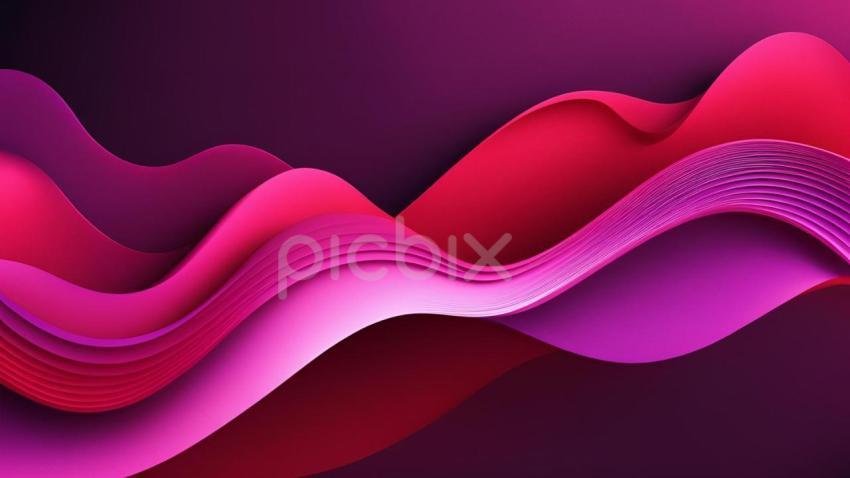 Free Abstract 3d Gradient Desktop Wallpaper Featuring Red and Violet on Dark