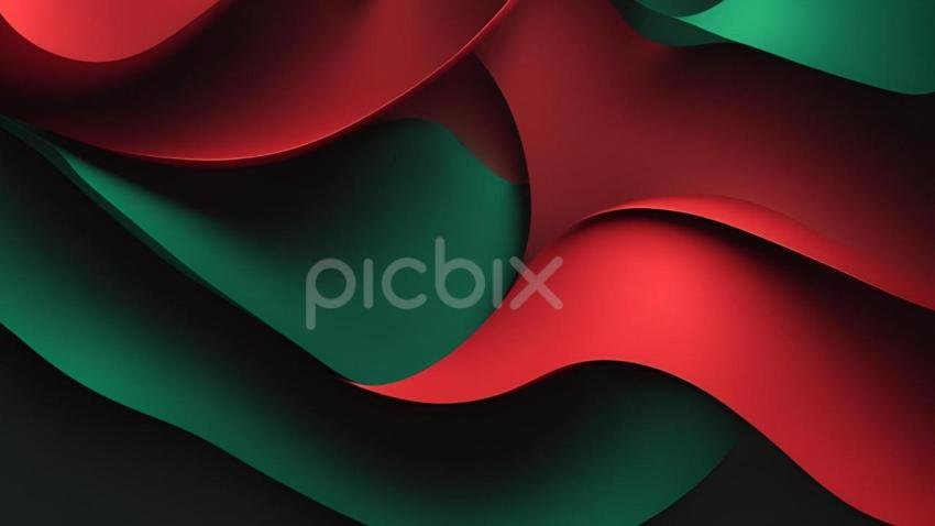 Modern Red and Dark Green 3d Gradient Backgrounds for a Stylish Dark Design