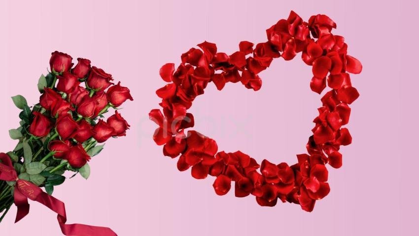 valentine's day roses fractal wallpaper