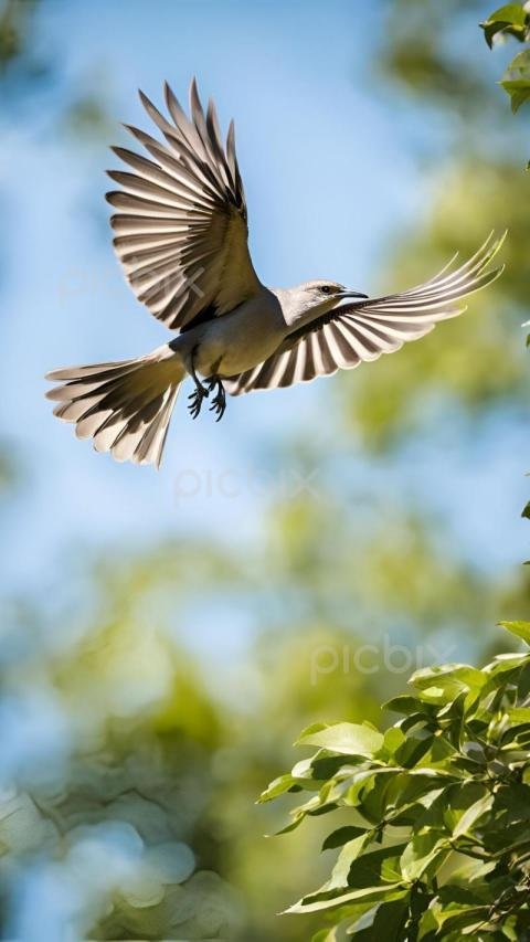 Picture of Mockingbird in flight