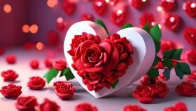 cute artistic happy valentine's day wallpaper in 3d hd photo and picture